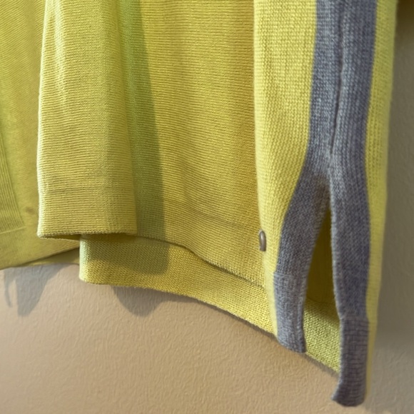 XS Olsen Woman Sweater VNeck Pullover Solid Basic Side Slits High-Low 3/4 Sleeve - Picture 9 of 15